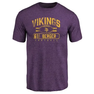 Joe Berger Minnesota Vikings Flanker Tri-Blend T-Shirt - Purple