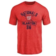 Joe Blanton Washington Nationals Base Runner Tri-Blend T-Shirt - Red