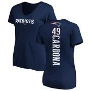 Joe Cardona Women's New England Patriots Backer Slim Fit T-Shirt - Navy