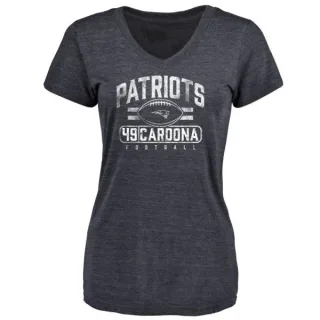 Joe Cardona Women's New England Patriots Flanker Tri-Blend T-Shirt - Navy