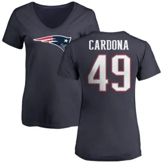 Joe Cardona Women's New England Patriots Name & Number Logo T-Shirt - Navy