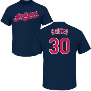 Joe Carter Cleveland Indians Name & Number T-Shirt - Navy
