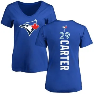 Joe Carter Women's Toronto Blue Jays Backer Slim Fit T-Shirt - Royal