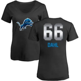 Joe Dahl Women's Detroit Lions Midnight Mascot T-Shirt - Black