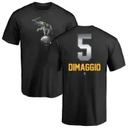 Joe Dimaggio Oakland Athletics Midnight Mascot T-Shirt - Black