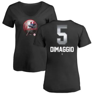 Joe DiMaggio Women's New York Yankees Midnight Mascot V-Neck T-Shirt - Black