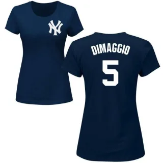 Joe DiMaggio Women's New York Yankees Name & Number T-Shirt - Navy