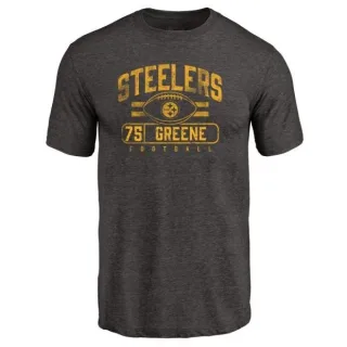 Joe Greene Pittsburgh Steelers Flanker Tri-Blend T-Shirt - Black