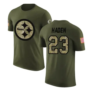 Joe Haden Pittsburgh Steelers Olive Salute to Service Legend T-Shirt