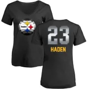 Joe Haden Women's Pittsburgh Steelers Midnight Mascot T-Shirt - Black