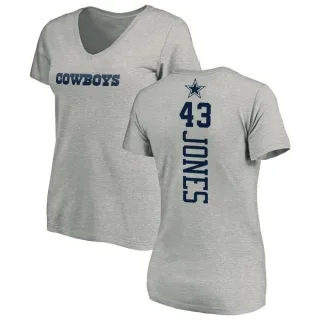 Joe Jones Women's Dallas Cowboys Backer Slim Fit T-Shirt - Ash