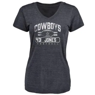 Joe Jones Women's Dallas Cowboys Flanker Tri-Blend T-Shirt - Navy