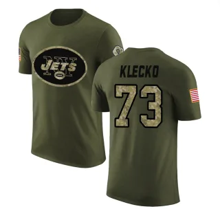 Joe Klecko New York Jets Olive Salute to Service Legend T-Shirt