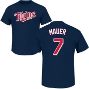 Joe Mauer Minnesota Twins Name & Number T-Shirt - Navy