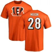 Joe Mixon Cincinnati Bengals Name & Number Logo T-Shirt - Orange