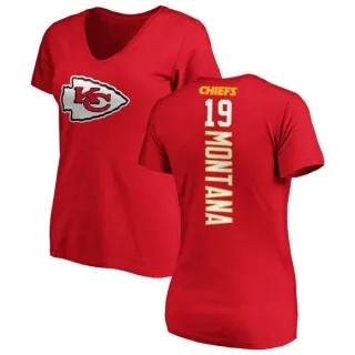 Joe Montana Women's Kansas City Chiefs Backer Slim Fit T-Shirt - Red