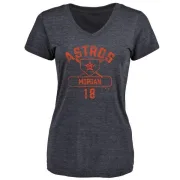 Joe Morgan Women's Houston Astros Base Runner Tri-Blend T-Shirt - Navy