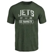 Joe Namath New York Jets Flanker Tri-Blend T-Shirt - Green