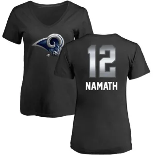 Joe Namath Women's Los Angeles Rams Midnight Mascot T-Shirt - Black