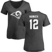 Joe Namath Women's Los Angeles Rams One Color T-Shirt - Ash