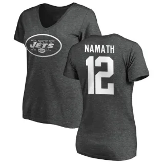 Joe Namath Women's New York Jets One Color T-Shirt - Ash