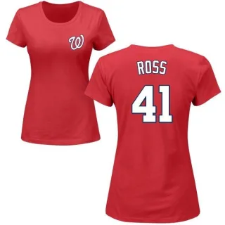 Joe Ross Women's Washington Nationals Name & Number T-Shirt - Red