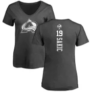 Joe Sakic Women's Colorado Avalanche One Color Backer T-Shirt - Charcoal