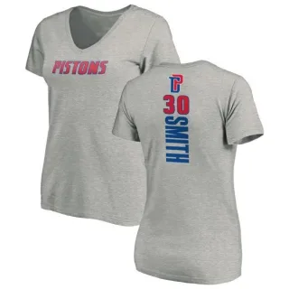 Joe Smith Women's Detroit Pistons Ash Backer T-Shirt