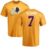 Joe Theismann Washington Redskins Name & Number Logo T-Shirt - Gold