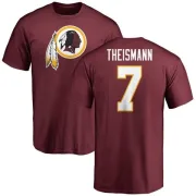 Joe Theismann Washington Redskins Name & Number Logo T-Shirt - Maroon