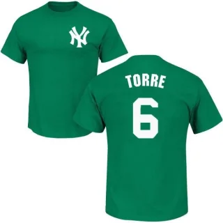 Joe Torre New York Yankees St. Patrick's Day Name & Number T-Shirt - Green