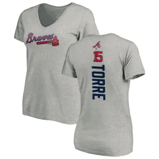 Joe Torre Women's Atlanta Braves Backer Slim Fit T-Shirt - Ash