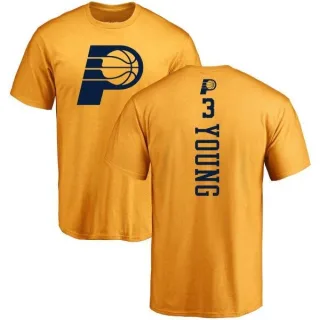 Joe Young Indiana Pacers Gold One Color Backer T-Shirt