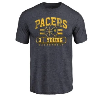 Joe Young Indiana Pacers Navy Baseline Tri-Blend T-Shirt