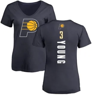 Joe Young Women's Indiana Pacers Navy Backer T-Shirt
