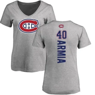 Joel Armia Women's Montreal Canadiens Backer T-Shirt - Ash