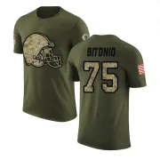 Joel Bitonio Cleveland Browns Olive Salute to Service Legend T-Shirt