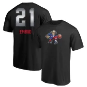 Joel Embiid Philadelphia 76ers Black Midnight Mascot T-Shirt