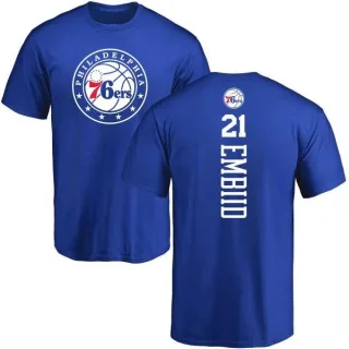 Joel Embiid Philadelphia 76ers Royal Backer T-Shirt