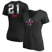 Joel Embiid Women's Philadelphia 76ers Black Midnight Mascot T-Shirt