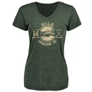 Joel Eriksson Ek Women's Minnesota Wild Insignia Tri-Blend T-Shirt - Green