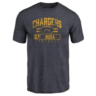 Joey Bosa Los Angeles Chargers Flanker Tri-Blend T-Shirt - Navy