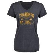 Joey Bosa Women's Los Angeles Chargers Flanker Tri-Blend T-Shirt - Navy