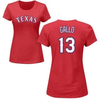 Joey Gallo Women's Texas Rangers Name & Number T-Shirt - Red