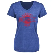 Joey Kocur Women's New York Rangers Insignia Tri-Blend T-Shirt - Royal