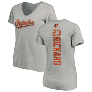 Joey Rickard Women's Baltimore Orioles Backer Slim Fit T-Shirt - Ash