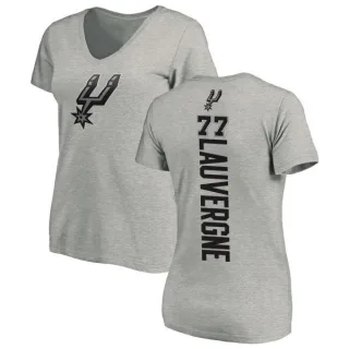 Joffrey Lauvergne Women's San Antonio Spurs Ash Backer T-Shirt