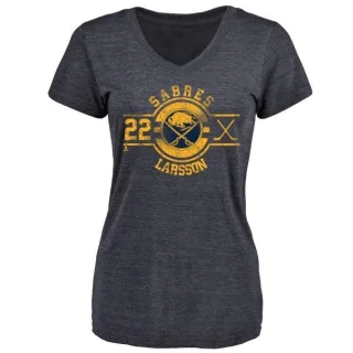 Johan Larsson Women's Buffalo Sabres Insignia Tri-Blend T-Shirt - Navy