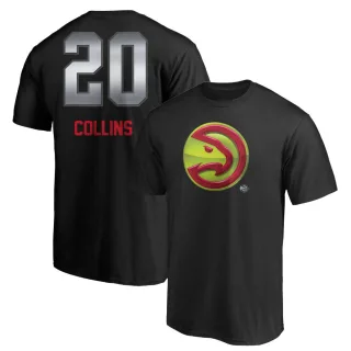 John Collins Atlanta Hawks Black Midnight Mascot T-Shirt