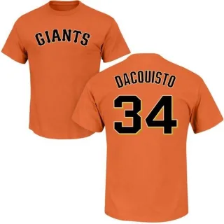 John D'acquisto San Francisco Giants Name & Number T-Shirt - Orange